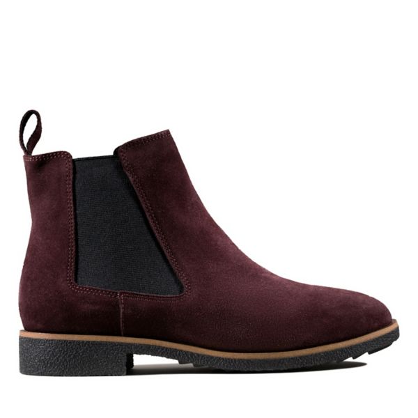 Clarks Womens Griffin Plaza Ankle Boots Burgundy | USA-9625037